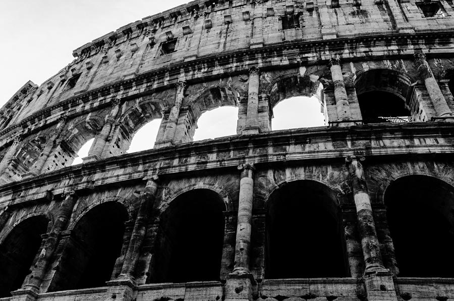 Rome - The Colosseum BW Photograph by AM FineArtPrints