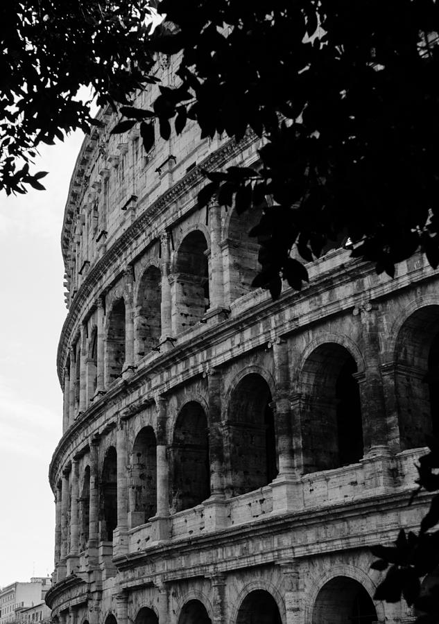 Rome - The Colosseum in black and white 2 Photograph by AM FineArtPrints