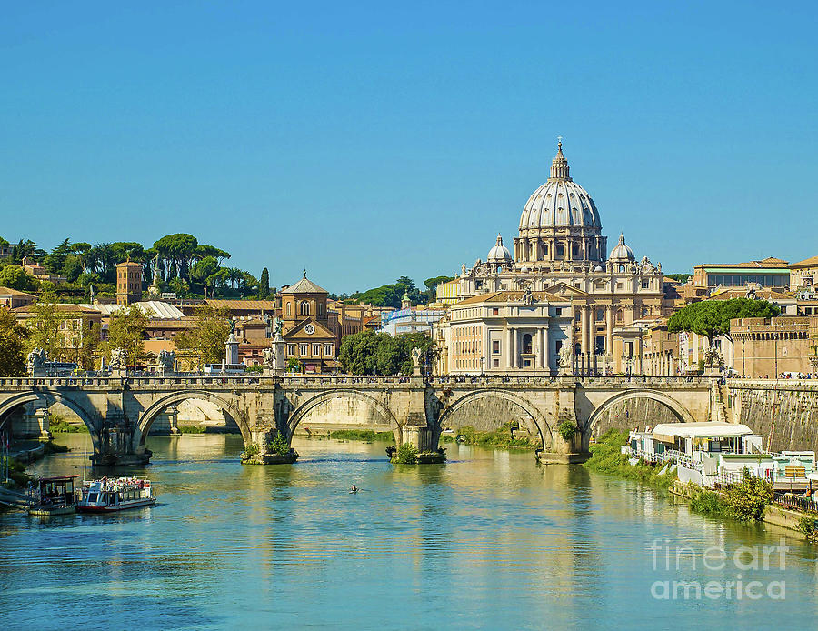 Rome Tiber River Photograph by Maria Rabinky