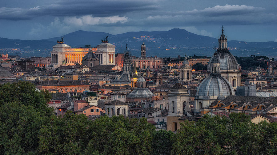 Rome Twilight Photograph by James Billings