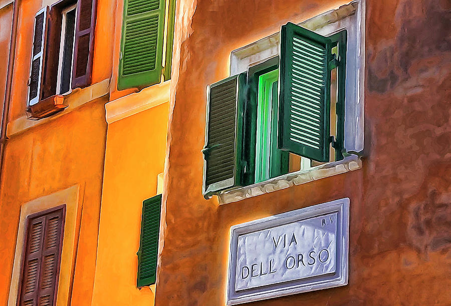 Rome Windows Digital Art by Dennis Cox