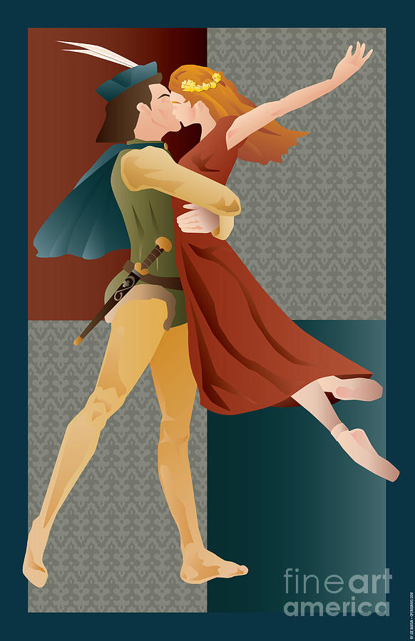 Romeo And Juliet Digital Art - Romeo and Juliet ballet by Joe Barsin