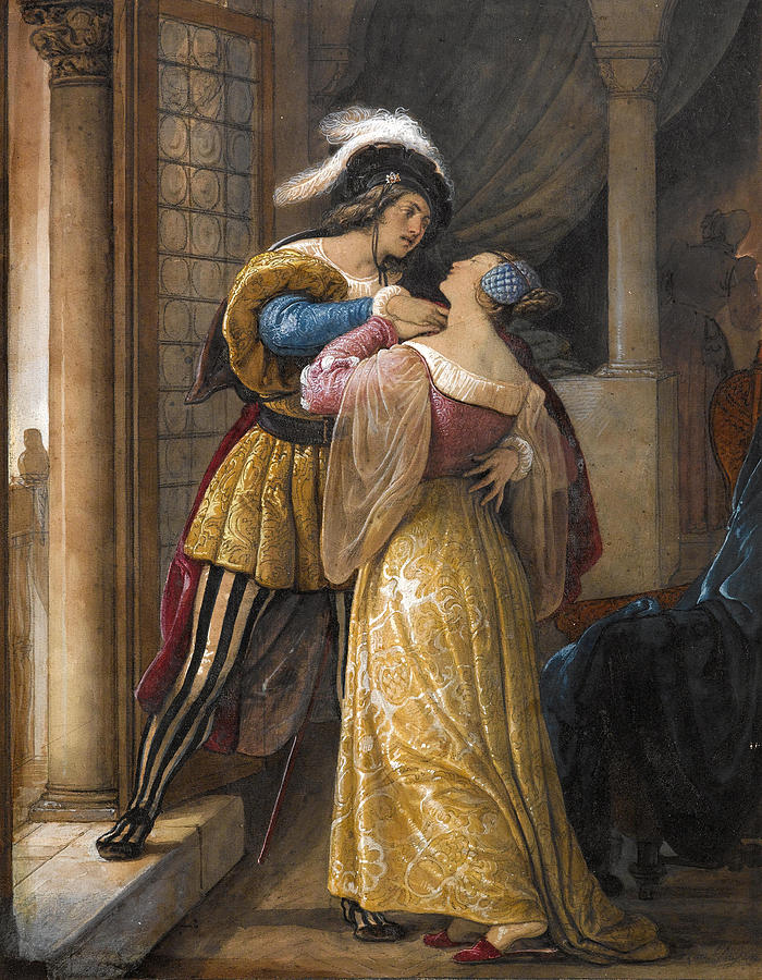 Romeo and Juliet Drawing by Francesco Hayez
