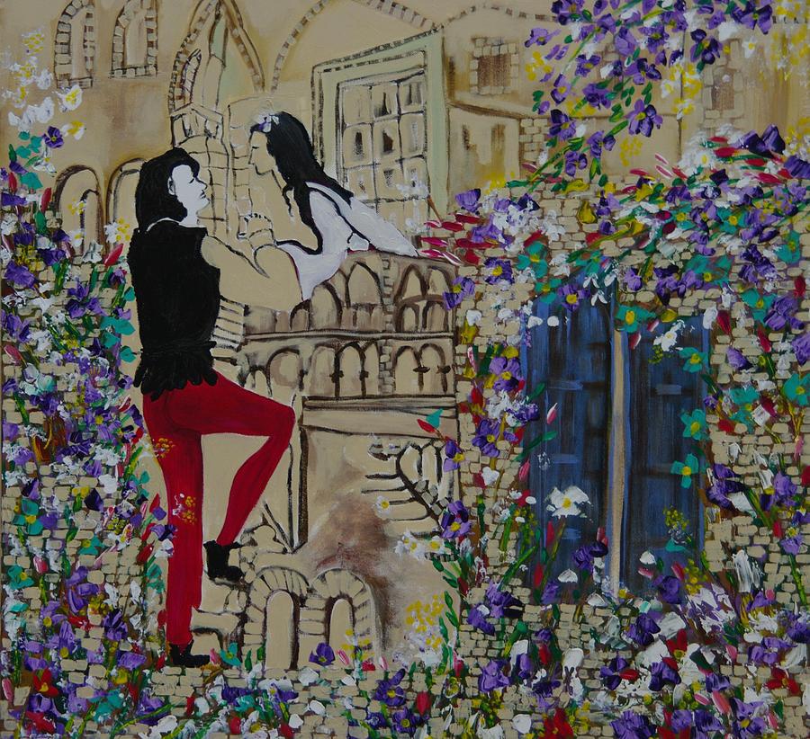 Romeo and Juliet. Painting by Sima Amid Wewetzer