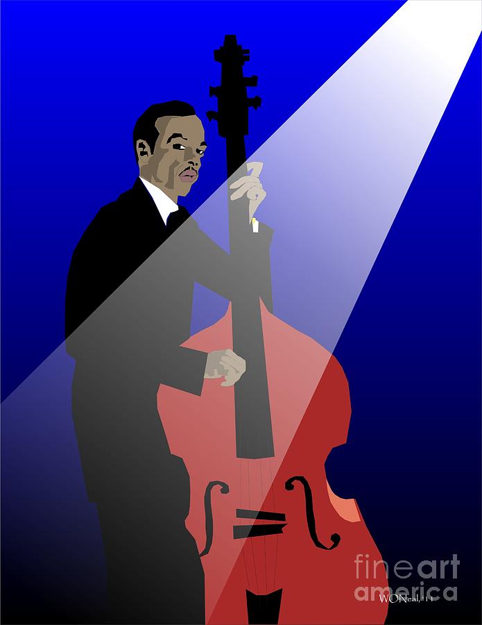 Jazz Digital Art - Ron Carter On Bass by Walter Neal