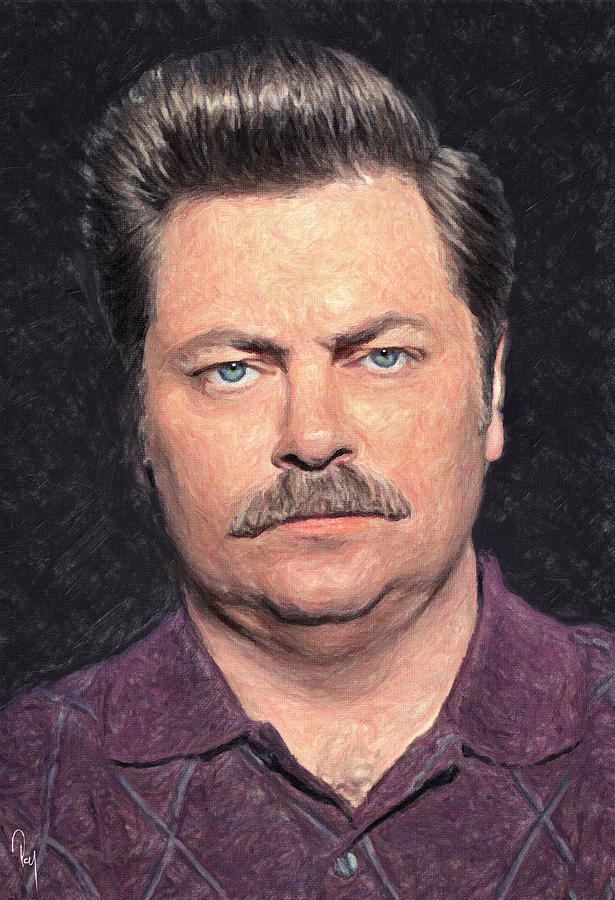 Ron Swanson Painting - Ron Swanson by Zapista OU Ron Swanson Painting - Ron Swanson by Zapista OU