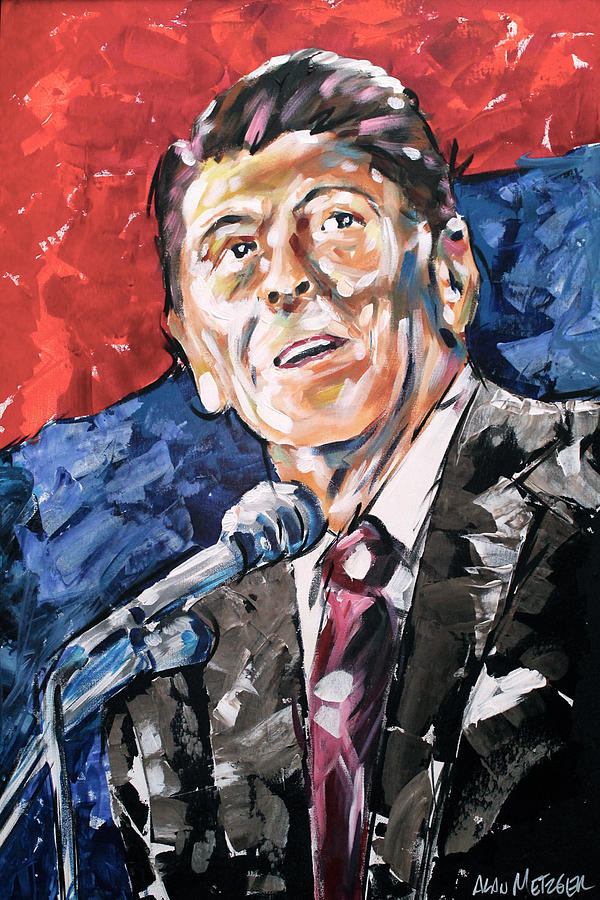 Ronald Reagan Painting by Alan Metzger