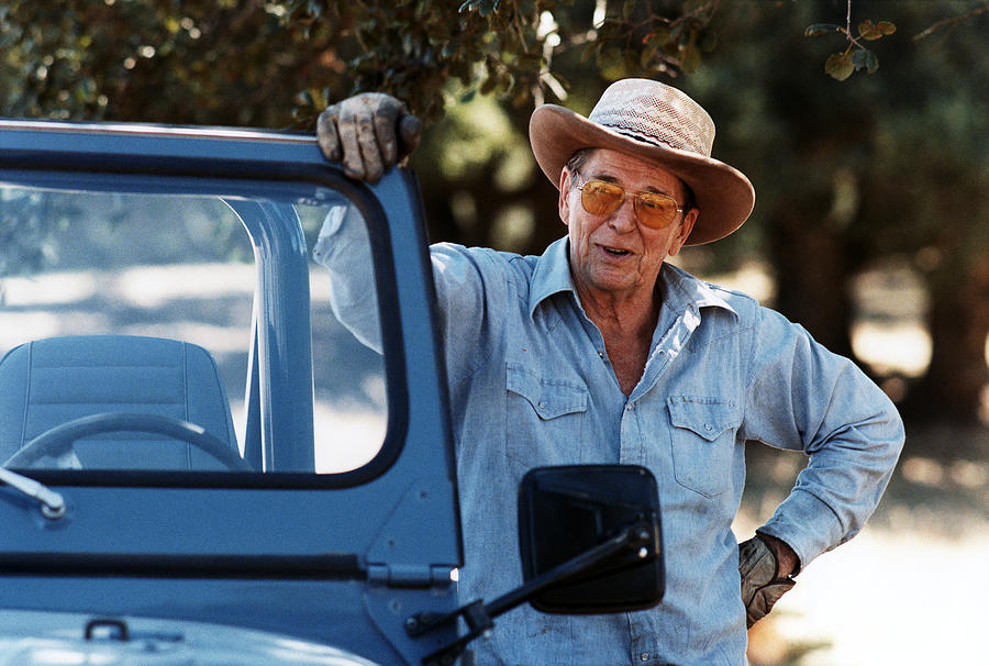 Ronald Reagan At Rancho Del Cielo - 1985 Photograph