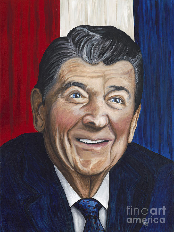 Ronald Reagan Painting by Patty Vicknair