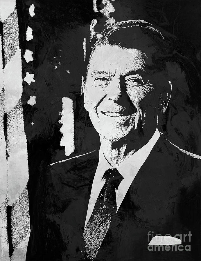 Ronald Wilson Reagan Painting by Gull G
