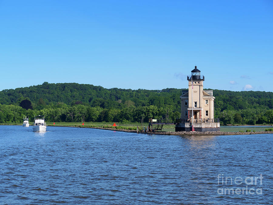 Rondout Lighthouse on the Hudson River New York Photograph by Louise Heusinkveld