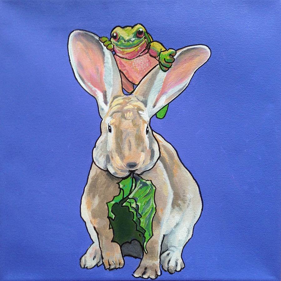 Ronnie the Rabbit Painting by Sharon Cromwell