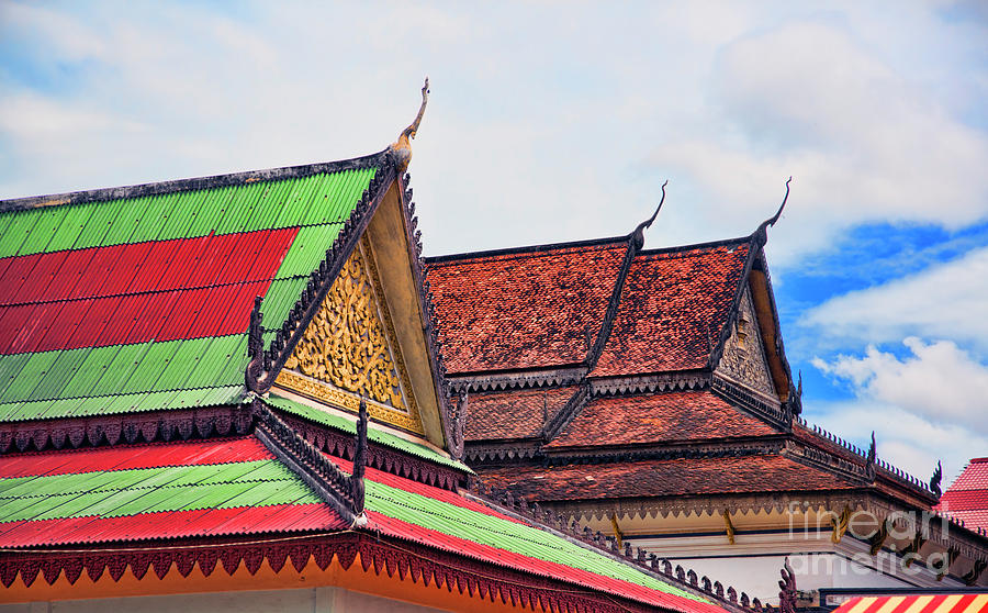 Roof Design Khmer Photograph by Chuck Kuhn - Pixels