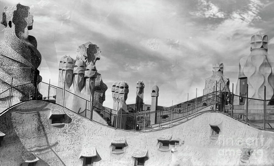 Roof Top Casa Mila Photograph by Chuck Kuhn - Fine Art America