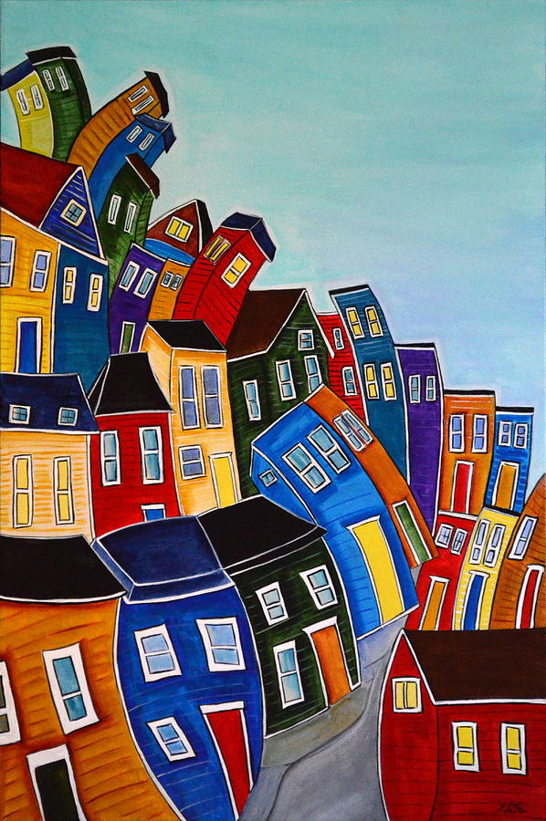 Roof Tops Painting by Heather Lovat-Fraser