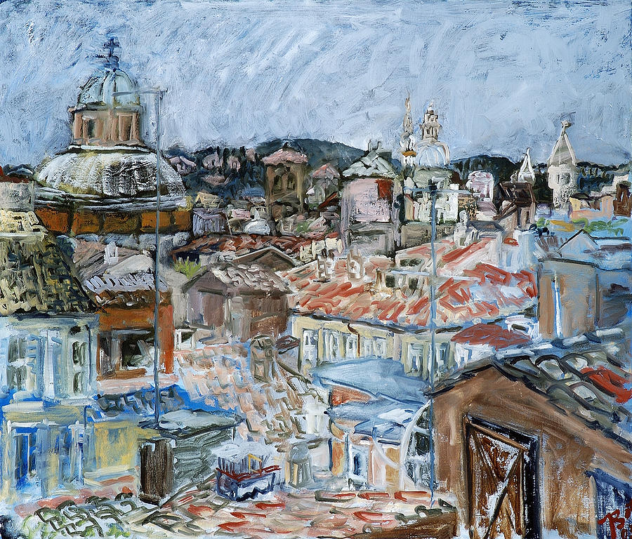 Cityscape Painting - Roofs Of Rome by Joan De Bot Cityscape Painting - Roofs Of Rome by Joan De Bot