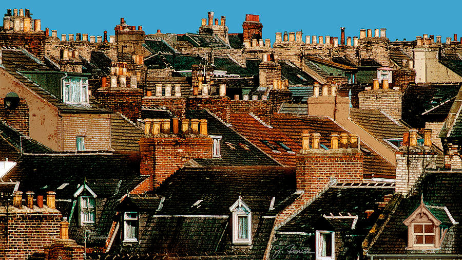 Rooftop Fantasy Digital Art by Joe Bonita