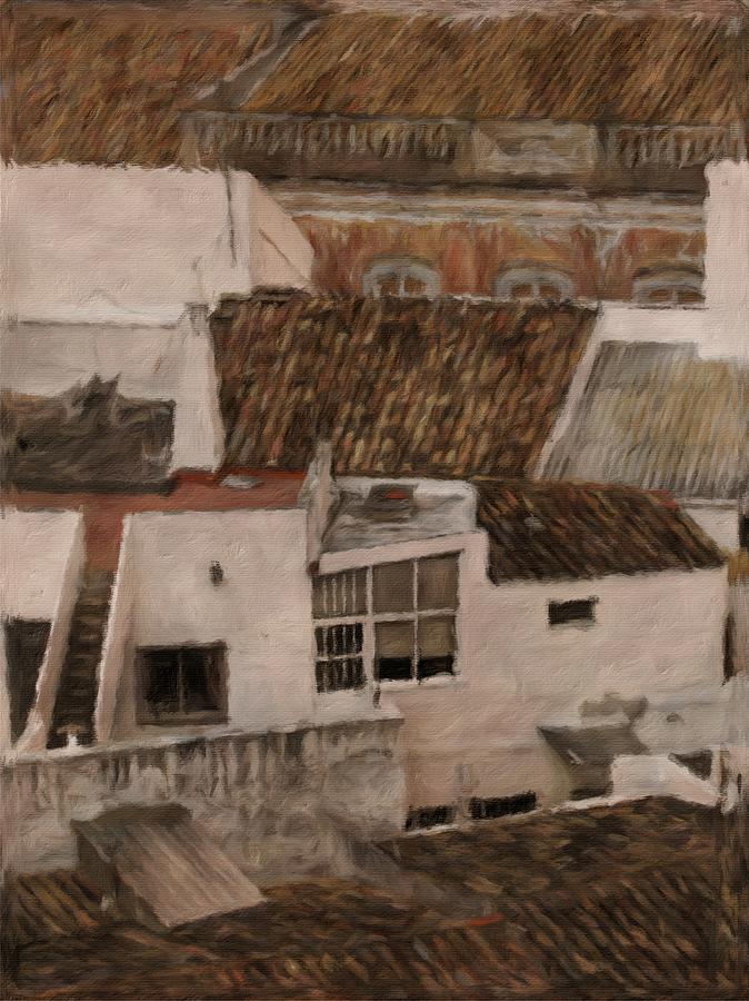 Rooftops By John Springfield Painting