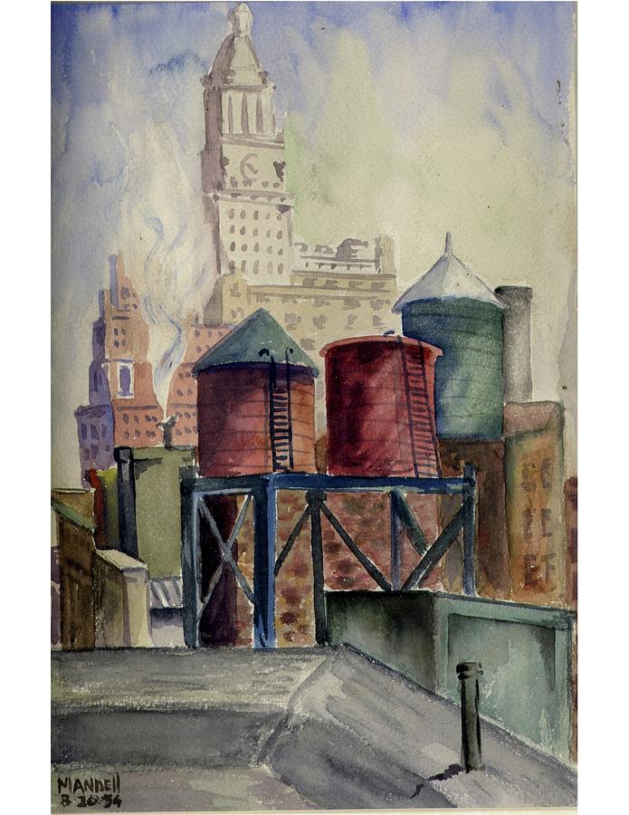Rooftops Painting by Maxwell Mandell - Fine Art America