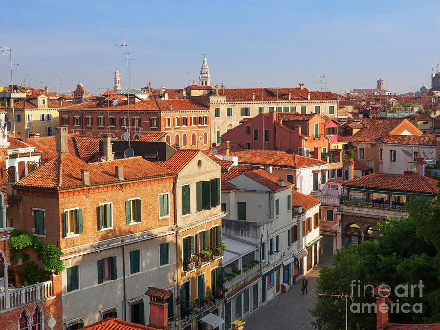 Rooftops of Castello in Venice Italy Photograph by Louise Heusinkveld