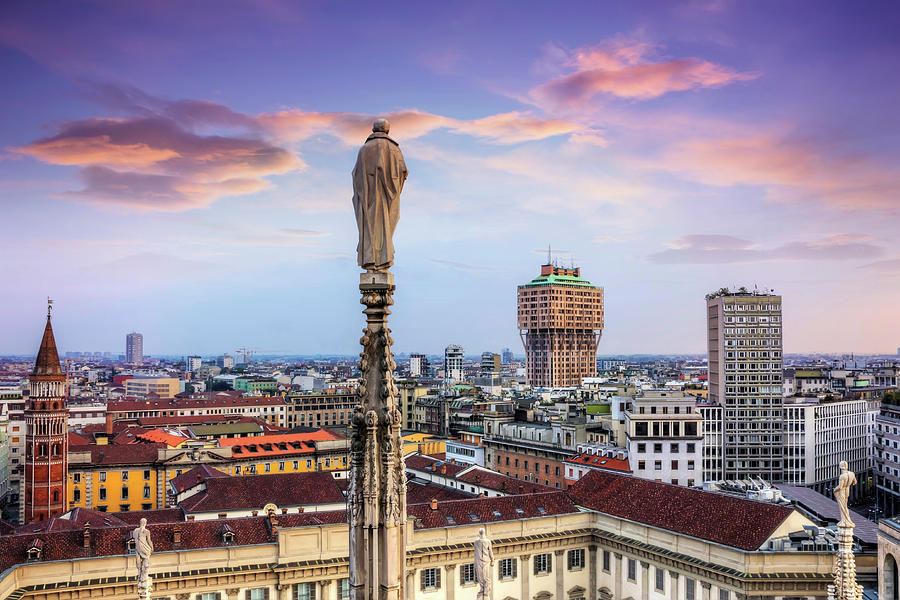 Rooftops of Milan From The Duomo  Photograph by Carol Japp