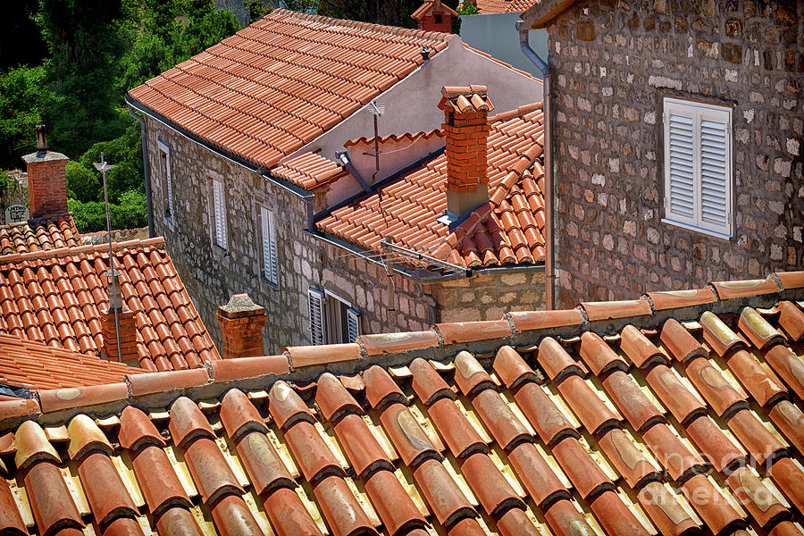 Rooftops of Rab Photograph by Norman Gabitzsch