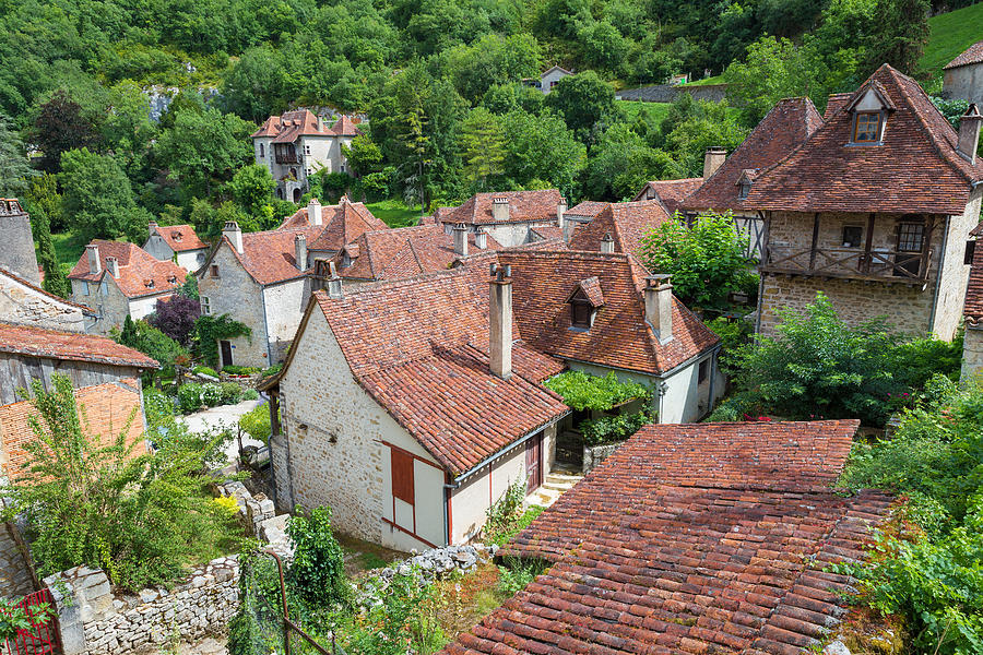 Rooftops of Saint Circ Lapopie in France Photograph by Semmick Photo