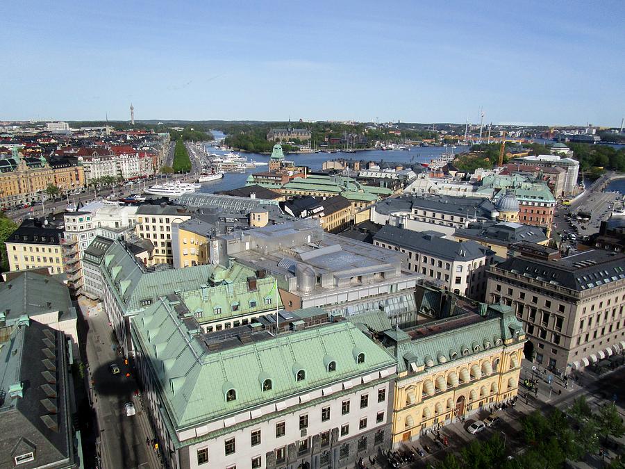Architecture Photograph - Rooftops of Stockholm by Rosita Larsson
