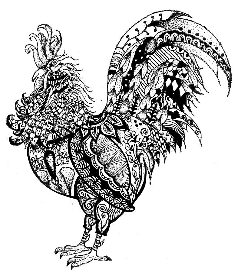 rooster drawing