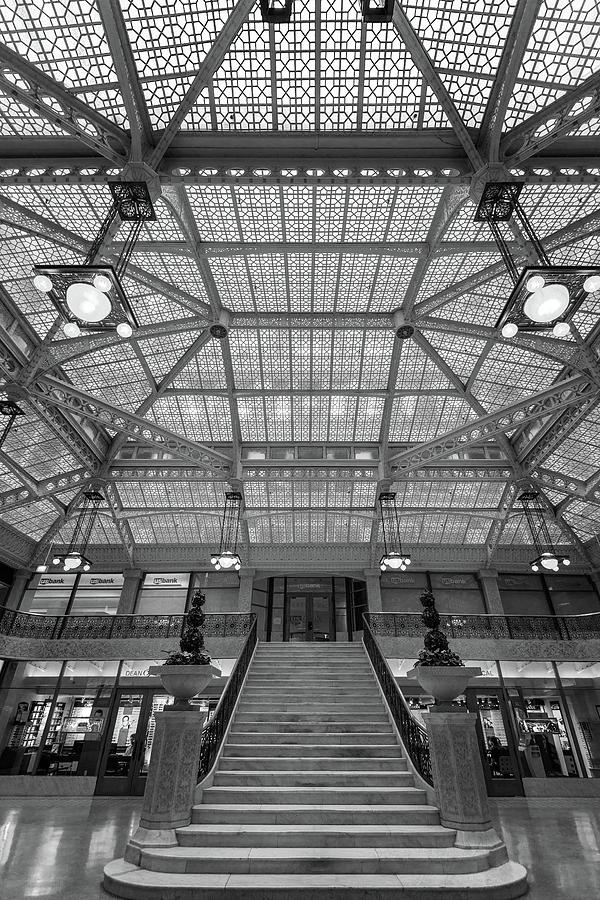 Rookery Building Lobby Bw Photograph