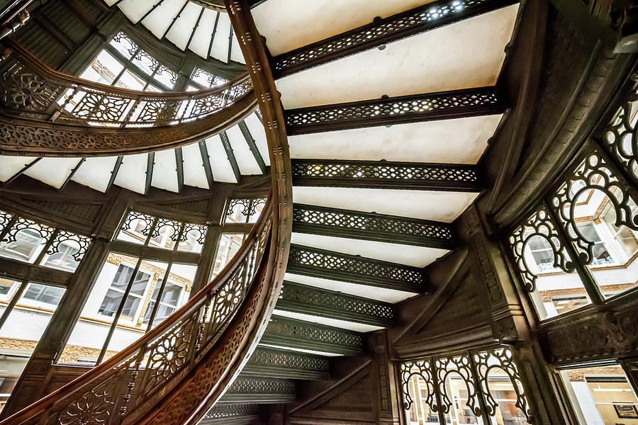 Rookery Building Looking up Underneath the Winding Stairs Photograph by Anthony Doudt