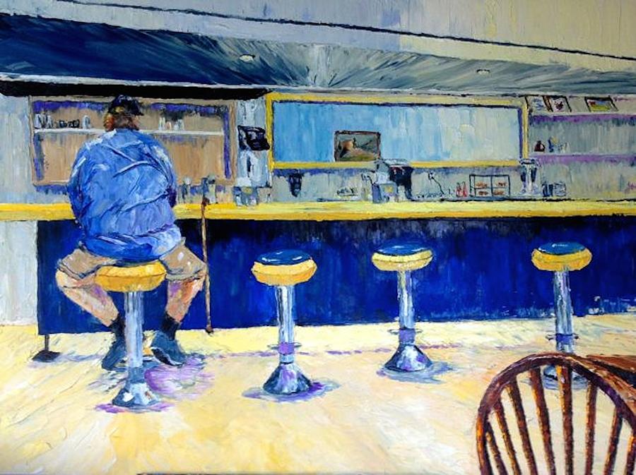 Room at the Counter Painting by Carrie Jacobson