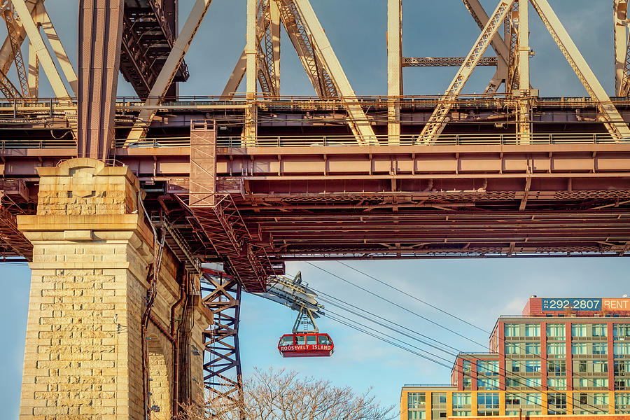 Roosevelt Tram Underneath The 59 St Bridge Photograph by Susan Candelario