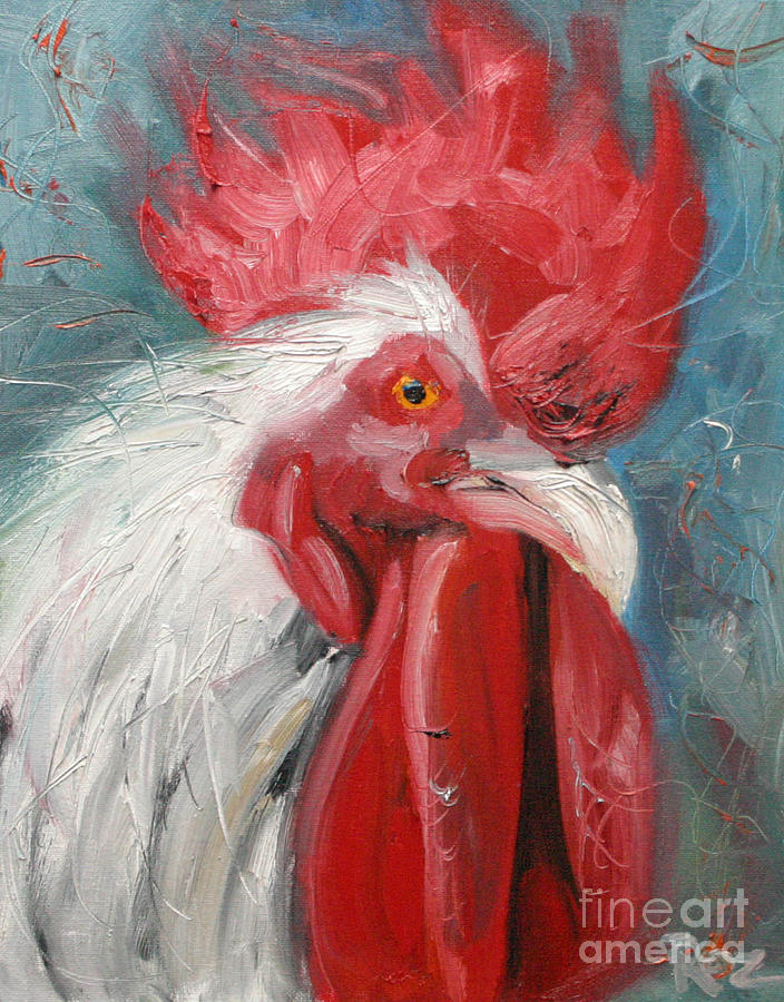 Rooster 110 Painting by Rosilyn Young