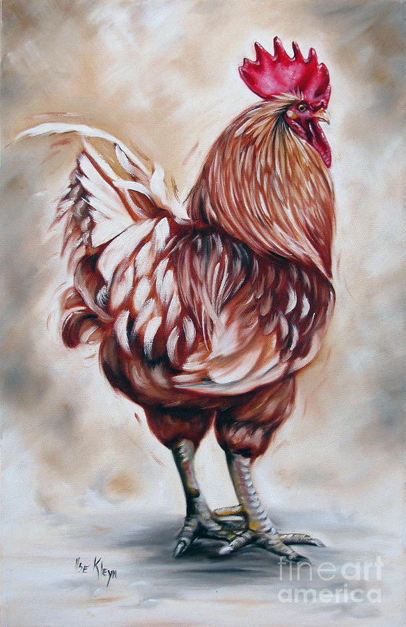 Rooster Painting - Rooster 18 of 10 by Ilse Kleyn