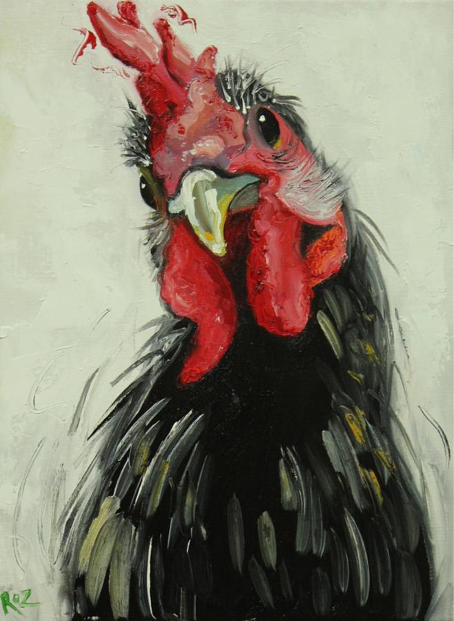 Rooster Painting - Rooster 741 by Rosilyn Young