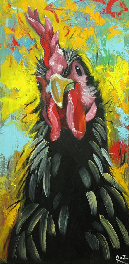 Rooster Painting - Rooster 786 by Rosilyn Young