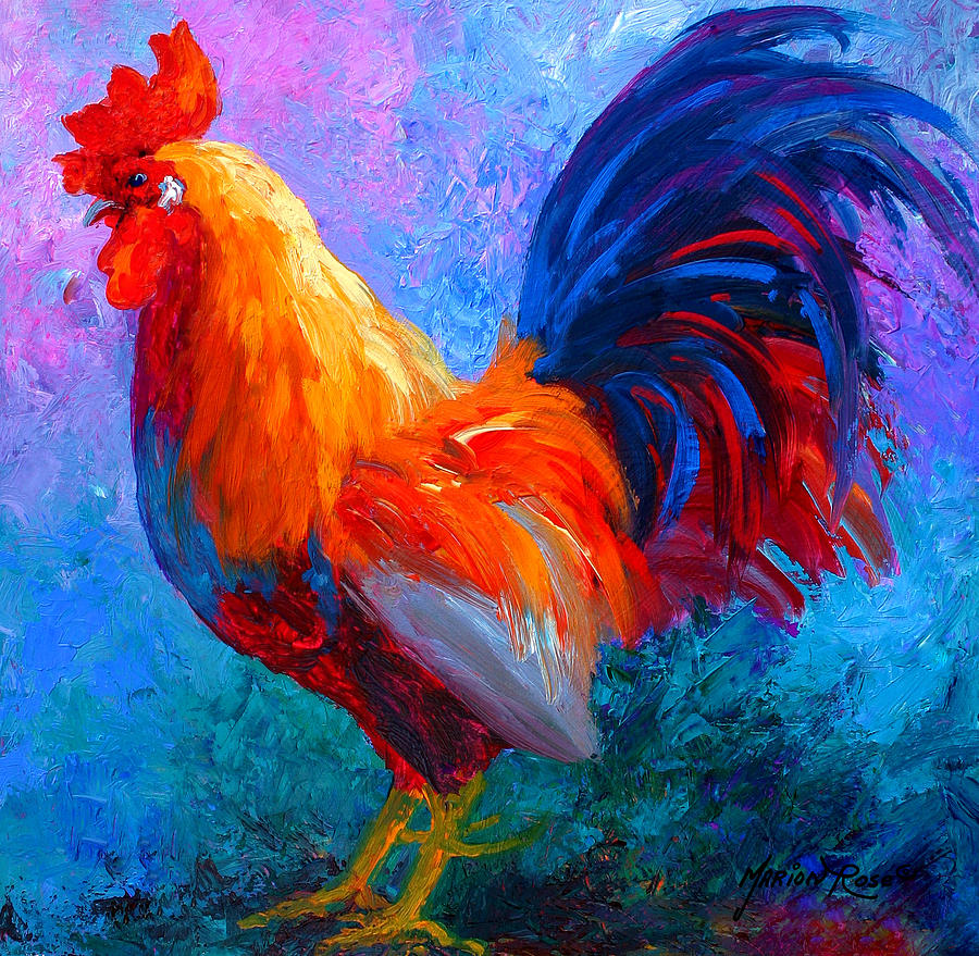 Rooster Painting - Rooster Bob by Marion Rose
