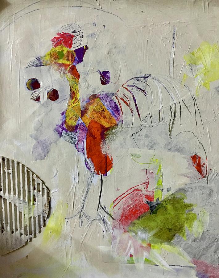 Rooster Mixed Media by Carole Johnson