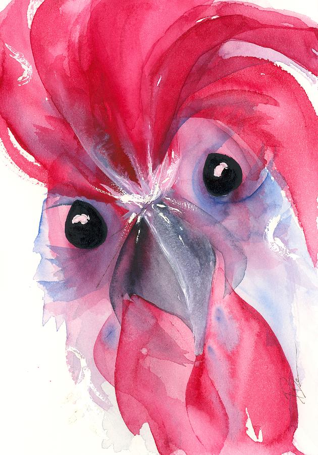 Rooster Painting by Dawn Derman