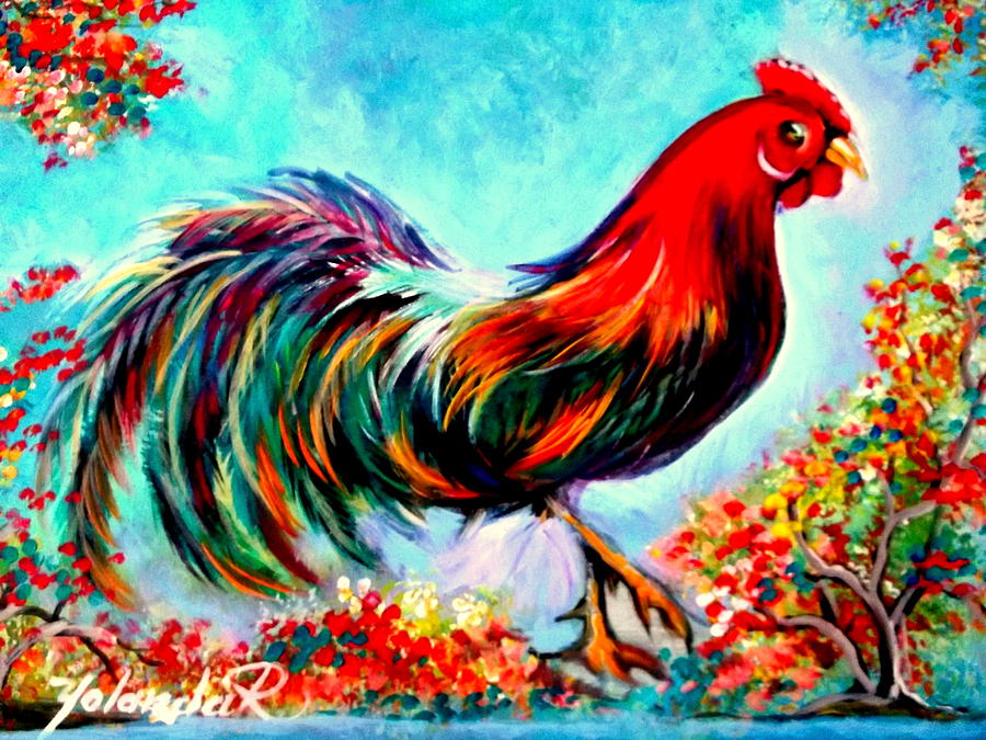 Rooster/Gallito Painting by Yolanda Rodriguez - Pixels