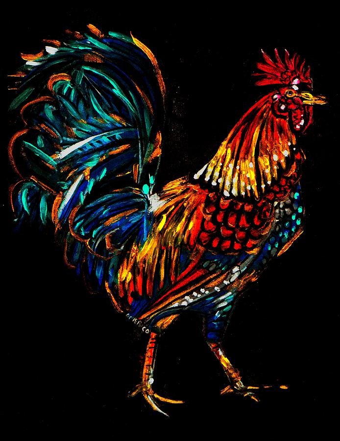 rooster  Gallo Giro Painting