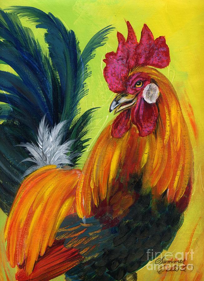 Rooster Kary Painting by Summer Celeste