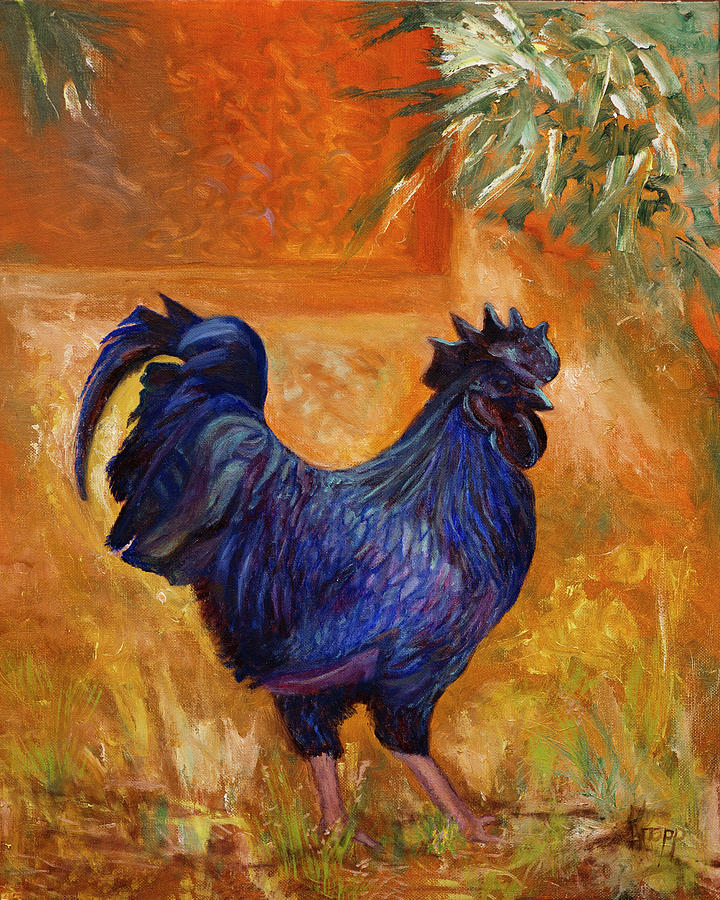 Rooster Painting by Kathy Knopp