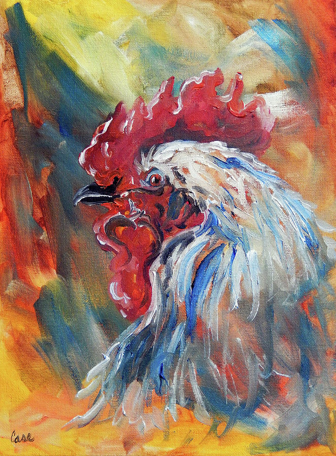 Rooster Painting by Katrina Case - Fine Art America