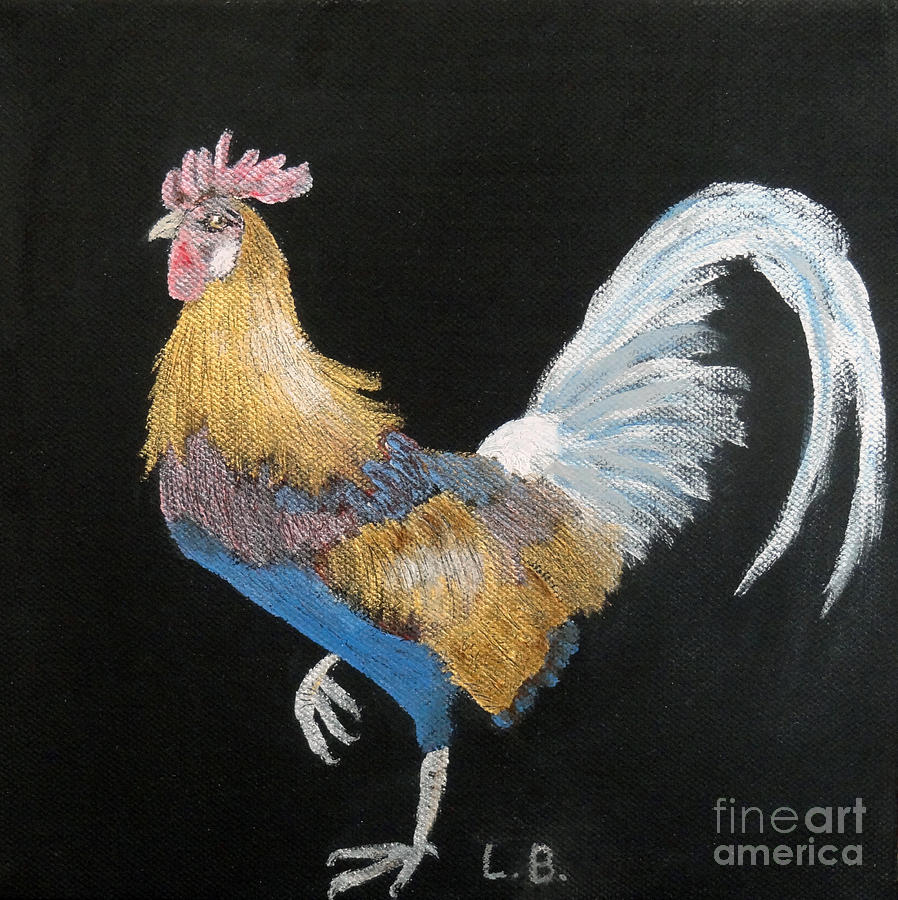 Rooster Painting by Laurel Best