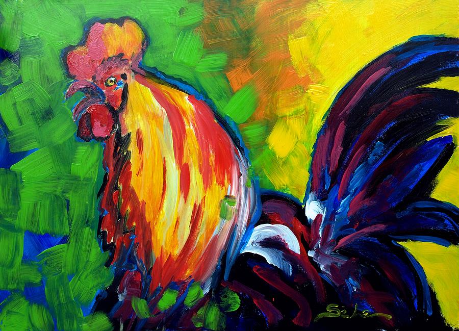 Rooster Painting by Lidija Ivanek - SiLa