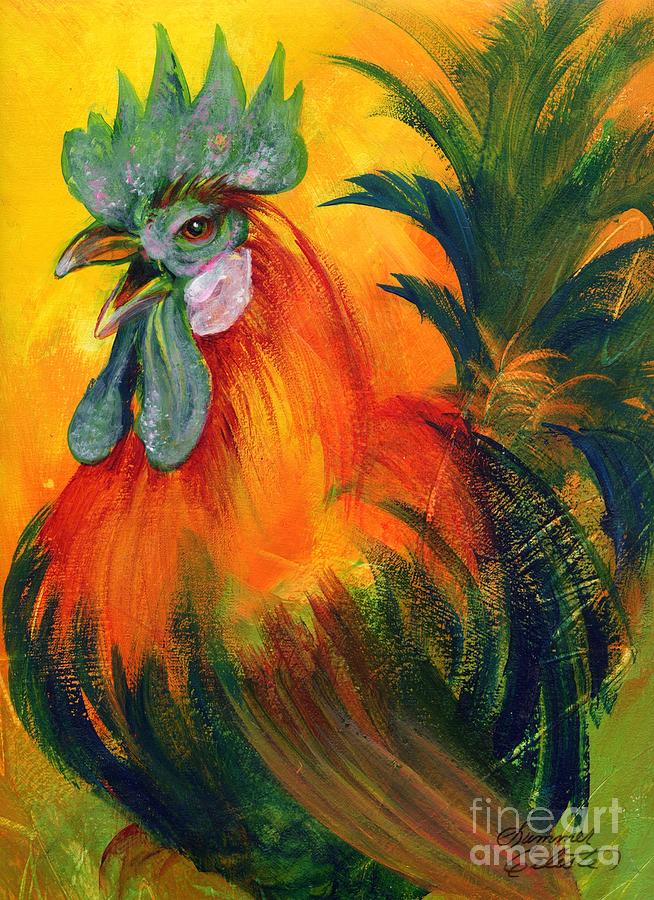 Rooster of Another Color Painting by Summer Celeste