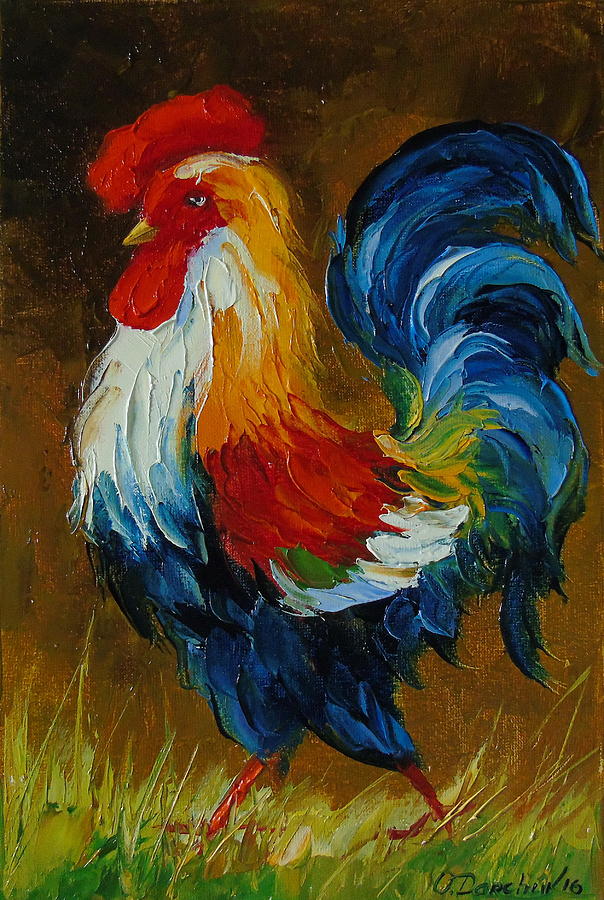 Rooster Painting by Olha Darchuk - Fine Art America