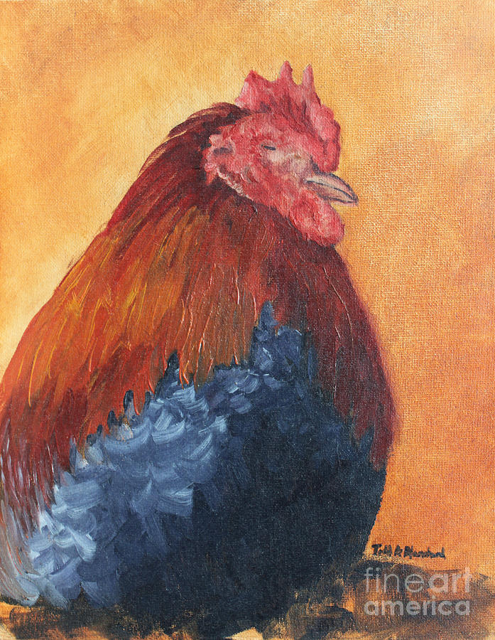 Rooster Painting by Todd Blanchard